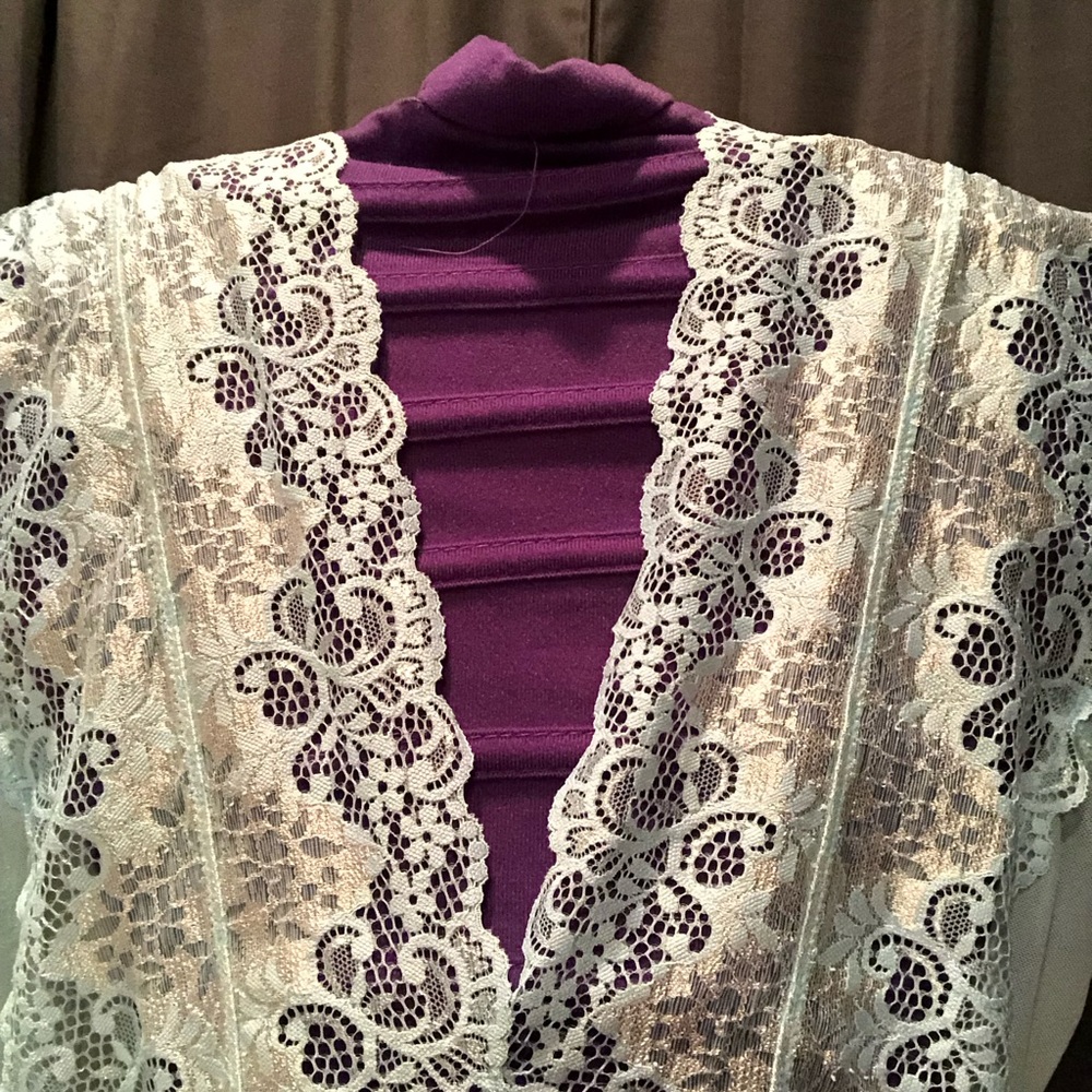iCollection - Elegant Lace Trim Teddy - Blue